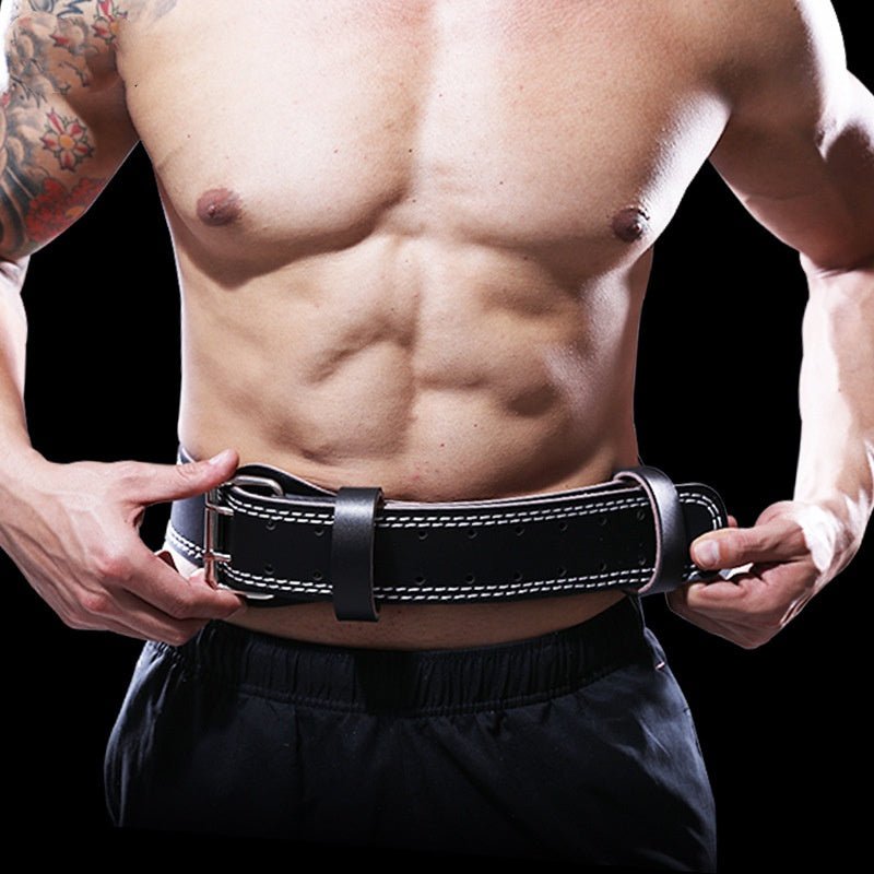 Cowhide Hard Pull Squat Strength Training Sports Belt Weightlifting Fitness Waist Support - My Store