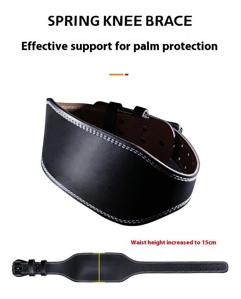 Cowhide Hard Pull Squat Strength Training Sports Belt Weightlifting Fitness Waist Support - My Store