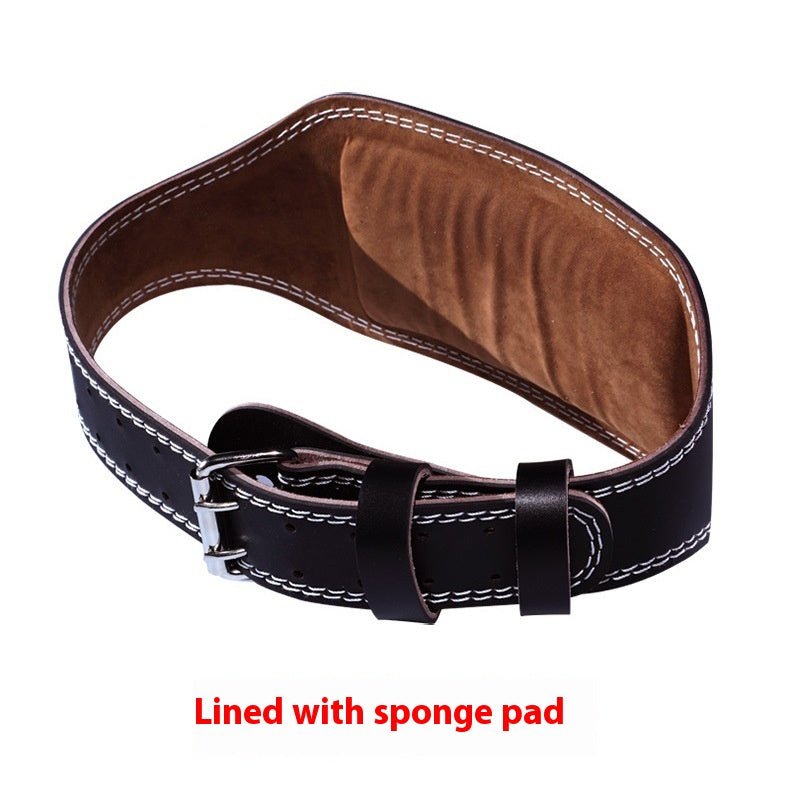 Cowhide Hard Pull Squat Strength Training Sports Belt Weightlifting Fitness Waist Support - My Store