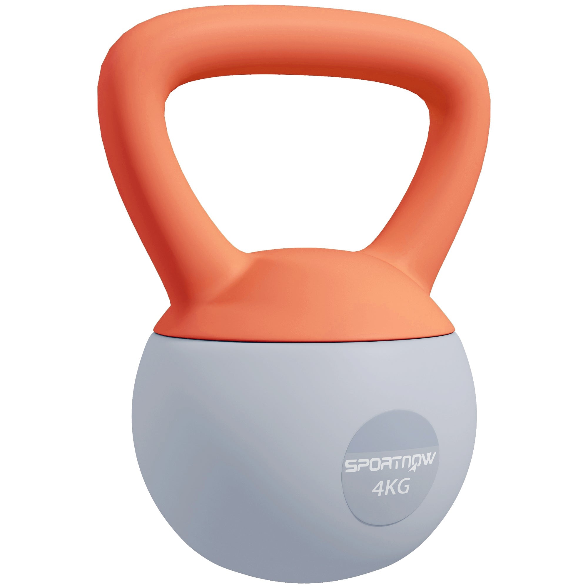 SPORTNOW 4KG Soft Kettlebell, Kettlebell With Non-Slip Handle For Home Gym, Weight Lifting, Strength Training, Orange/Grey - My Store