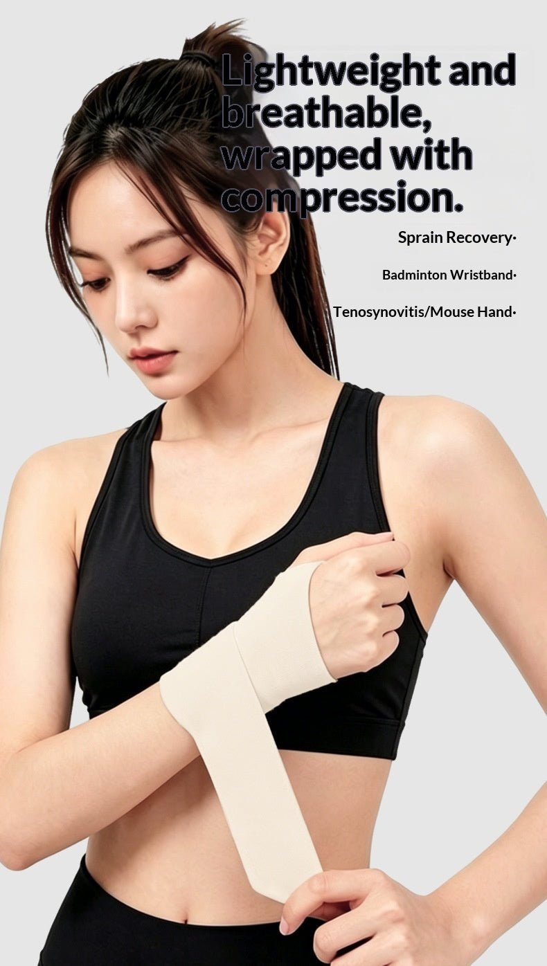 Wrap-Around Sports Wristband, Lightweight, Breathable, Tennis, Basketball, Fitness Training, Pressurized, Stable, Anti-Sprain Wrist Brace - My Store