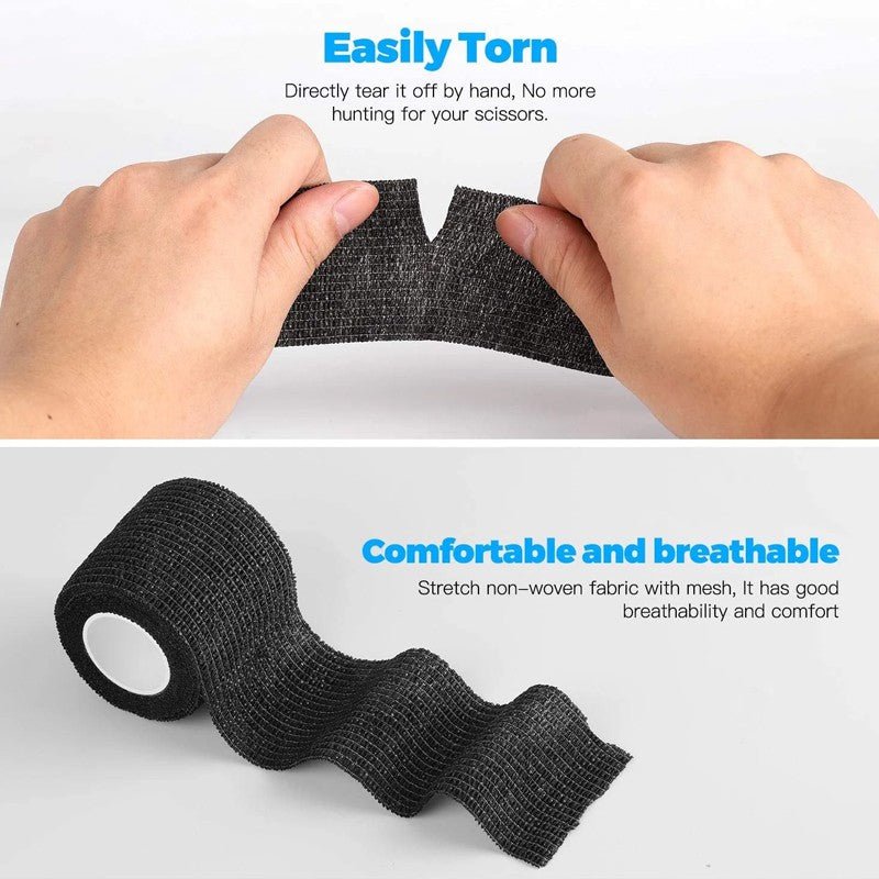 10 Rolls Cohesive Elastic Bandage Self Adhesive Wrist Ankle Gauze Tape Vet Wrap - My Store