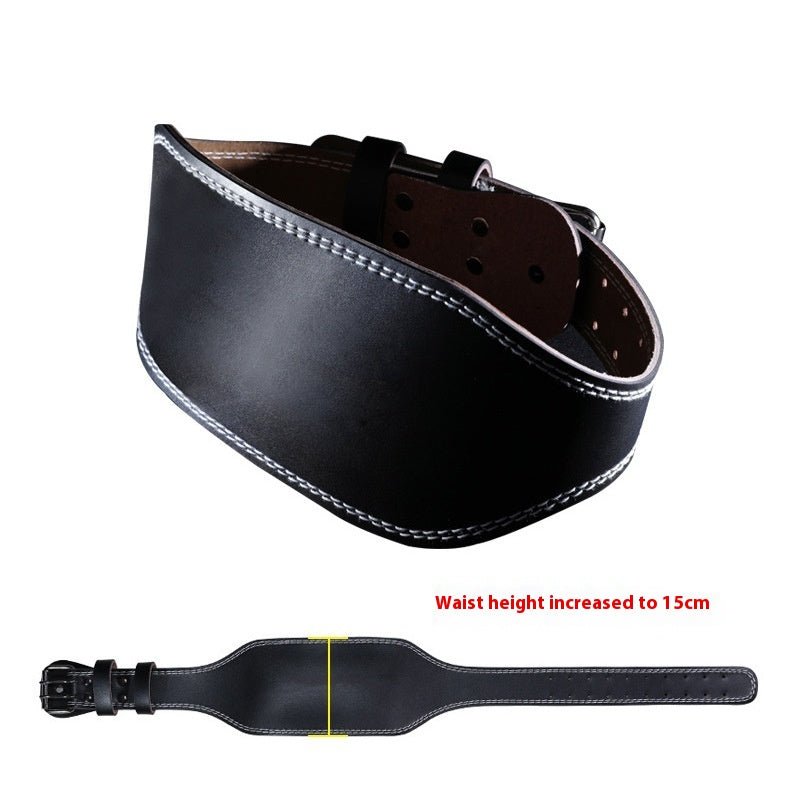 Cowhide Hard Pull Squat Strength Training Sports Belt Weightlifting Fitness Waist Support - My Store