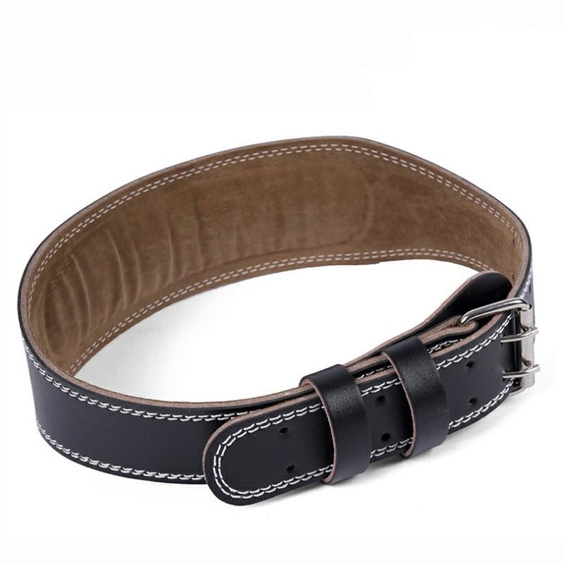 Cowhide Hard Pull Squat Strength Training Sports Belt Weightlifting Fitness Waist Support - My Store