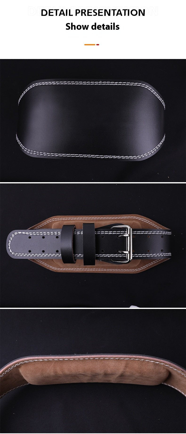 Cowhide Hard Pull Squat Strength Training Sports Belt Weightlifting Fitness Waist Support - My Store
