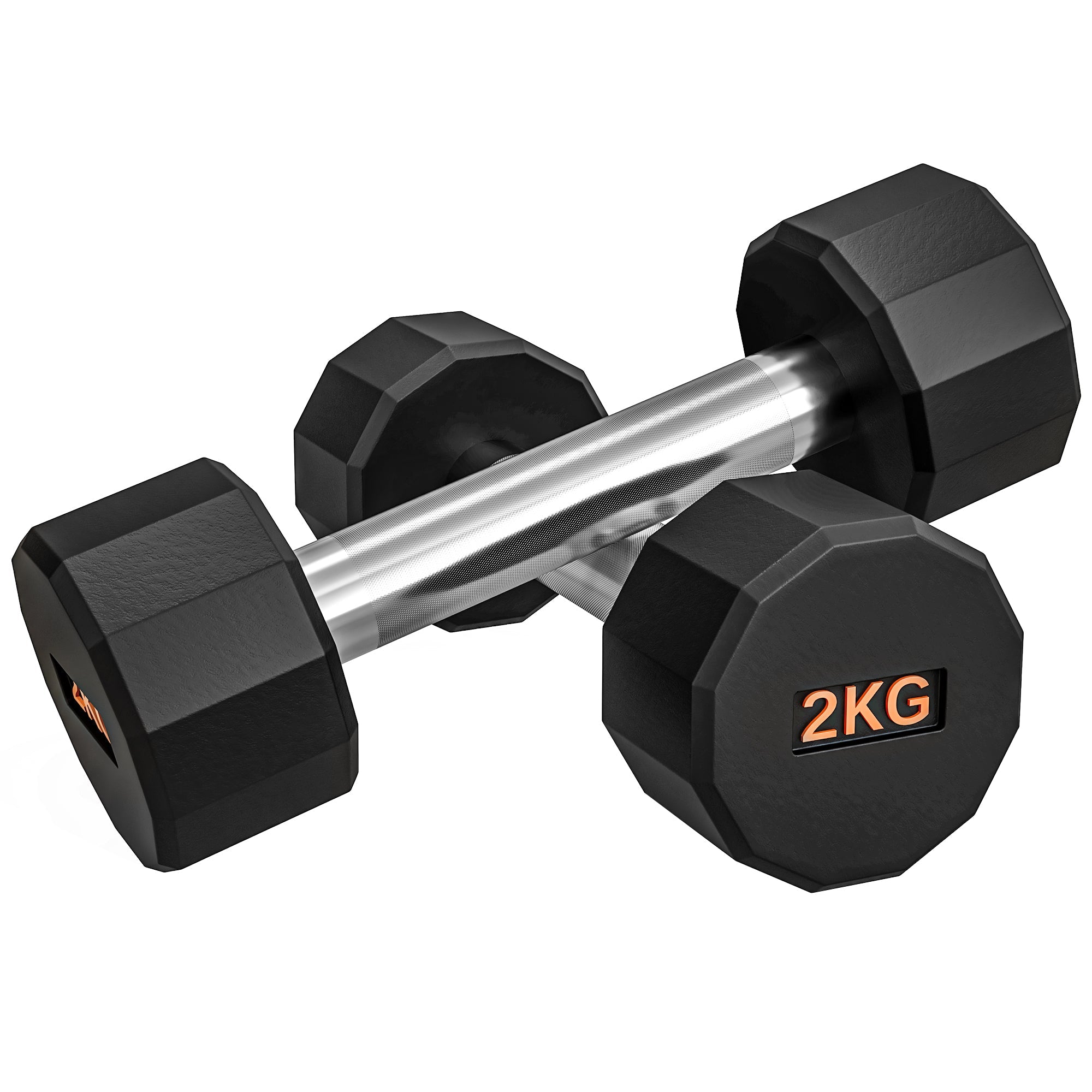 SPORTNOW Dumbbells Weights Set With 12-Sided Shape And Non-Slip Grip For Men Women Home Gym Workout, 2 X 2kg - Fittail Shop