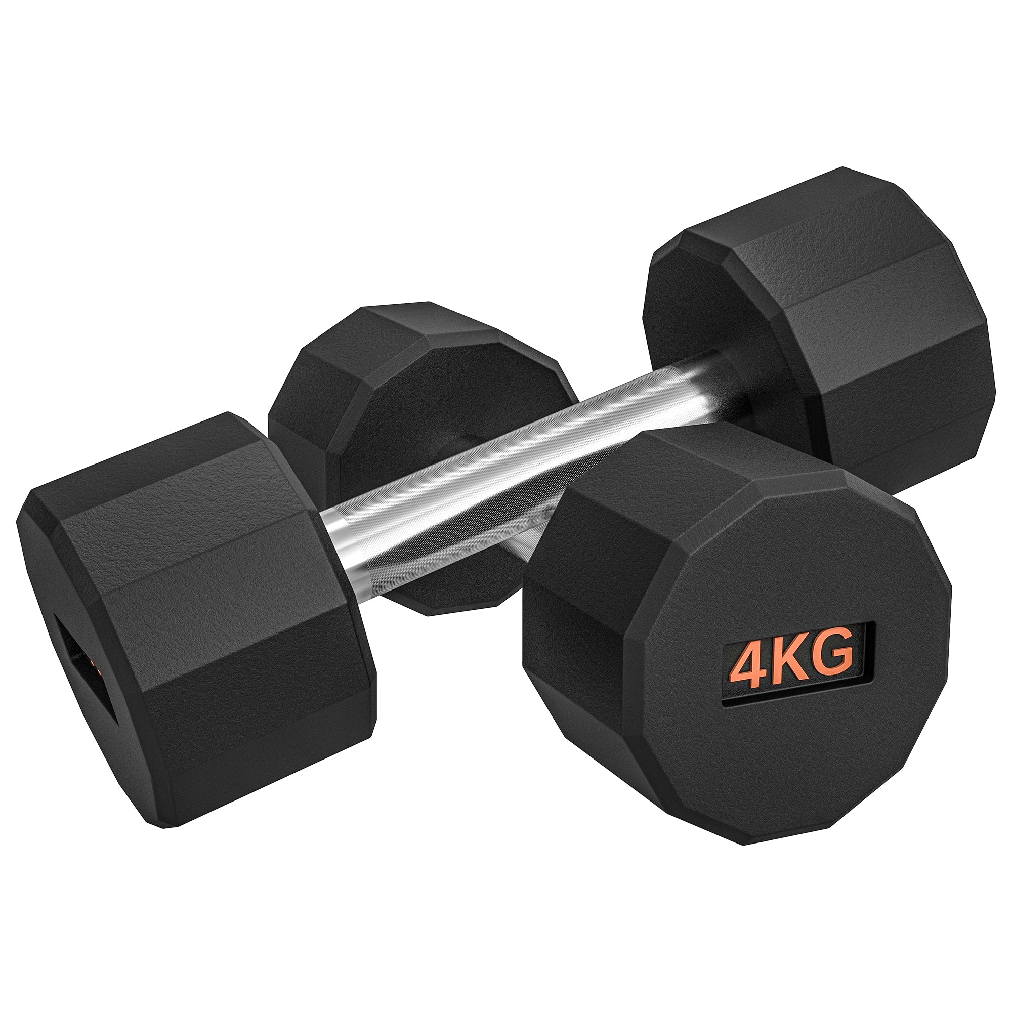 SPORTNOW Dumbbells Weights Set With 12-Sided Shape And Non-Slip Grip For Men Women Home Gym Workout, 2 X 4kg - My Store