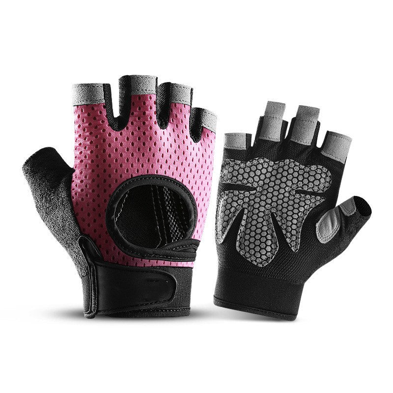 Sports Weightlifting Breathable Non-slip Silicone Half Finger Gloves - My Store