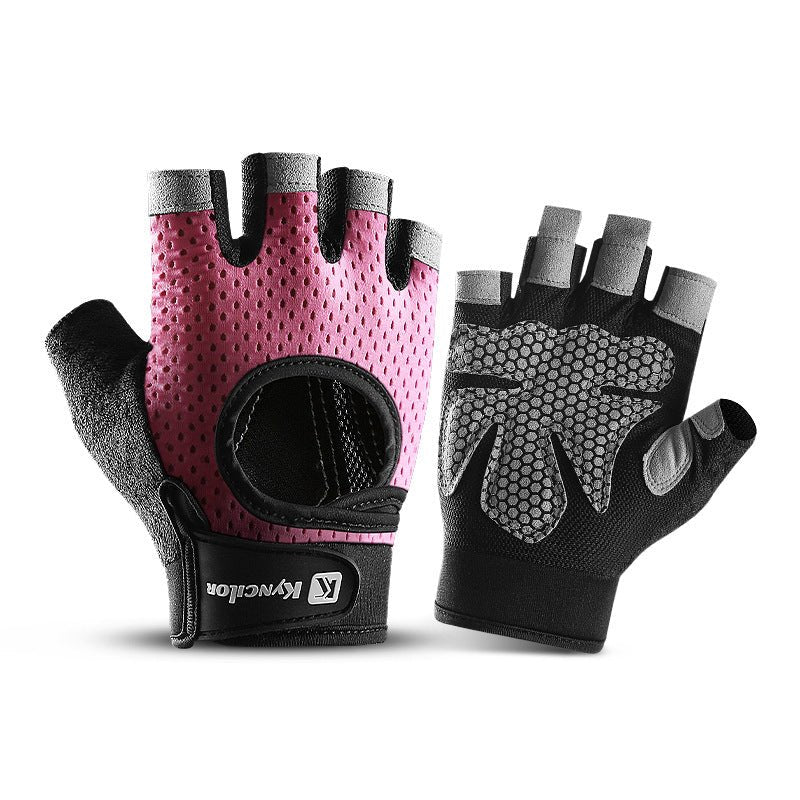 Sports Weightlifting Breathable Non-slip Silicone Half Finger Gloves - My Store