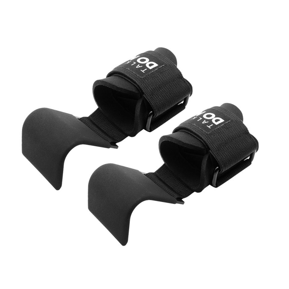 Weight Lifting Hook Grips Padded With Wrist Wraps Hand-Bar Powerlifting Gloves Heavy Duty Pull-ups Hooks Gym Training Straps - Fittail Shop